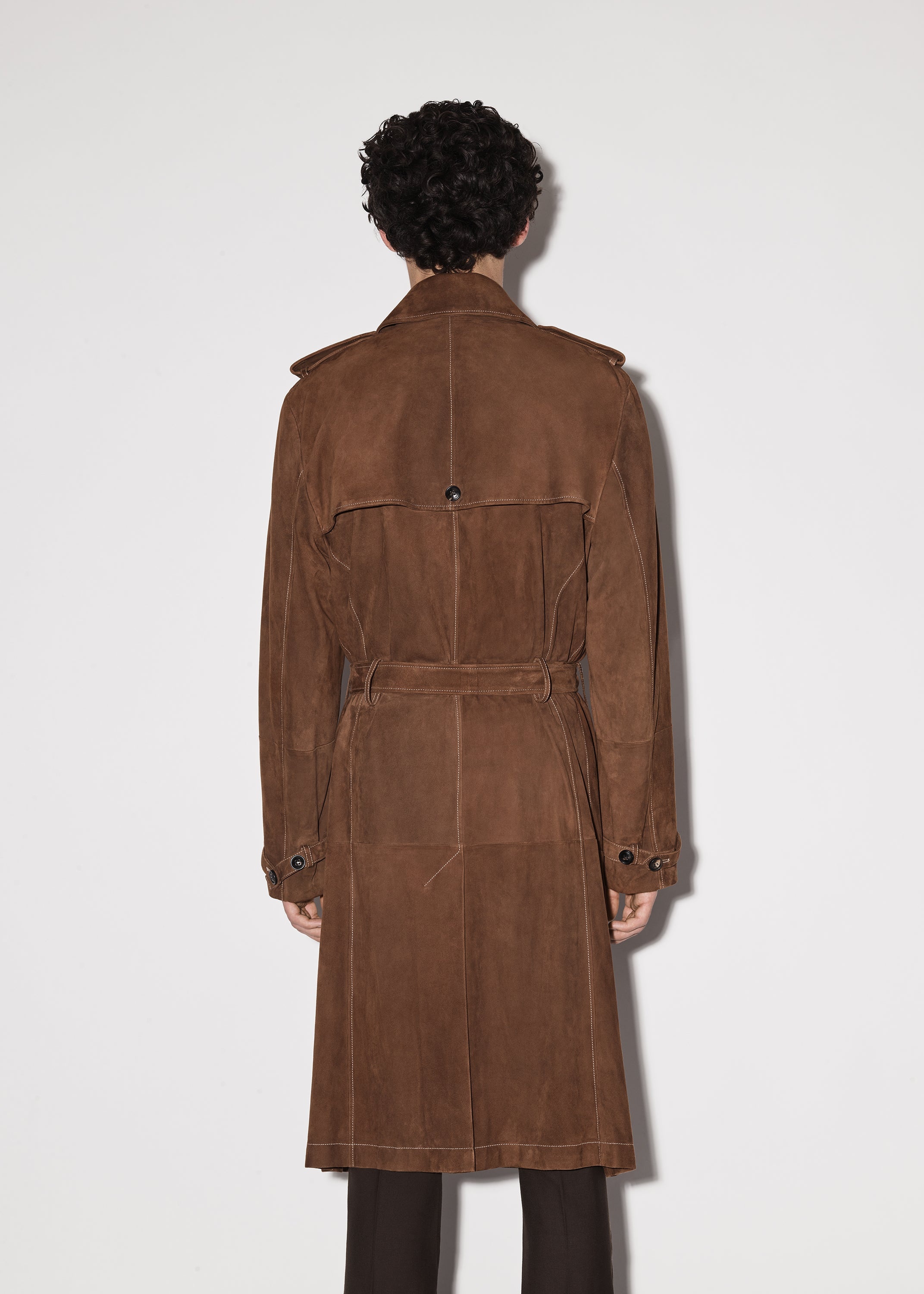 AMIRI SUEDE TRENCH COAT - 4