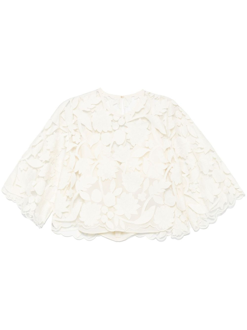 tulle-embroidered blouse 1