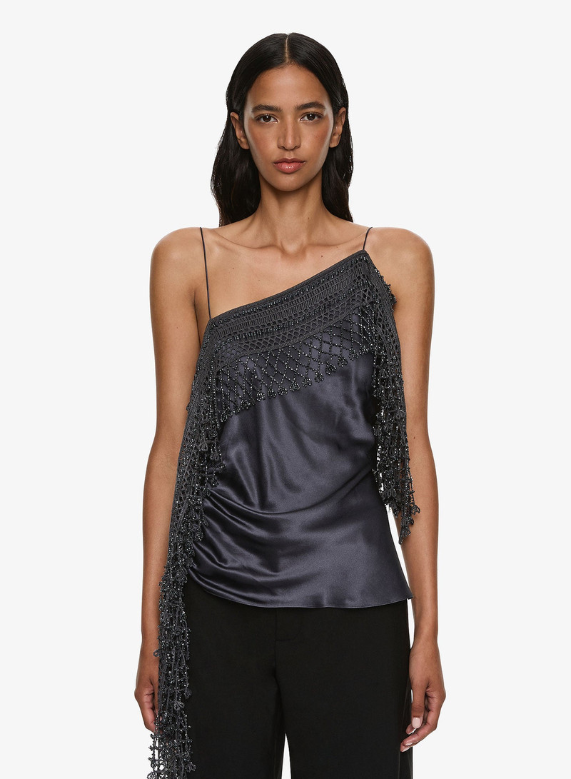 Droplet Bead Crochet Trimmed Cami 1