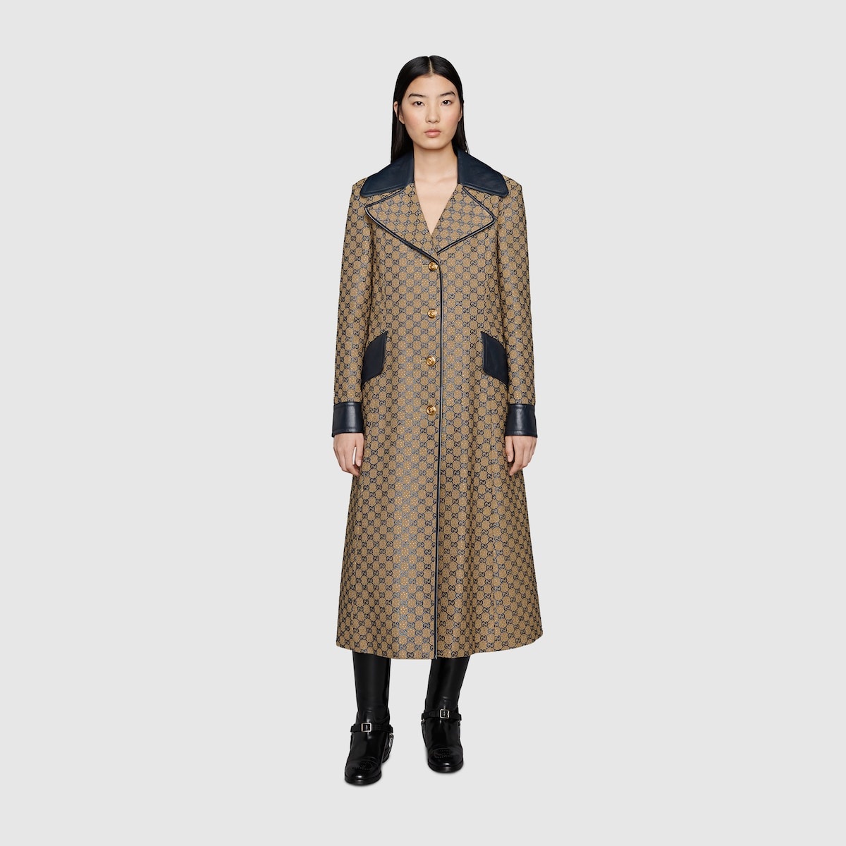 GG canvas coat with crystals - 3