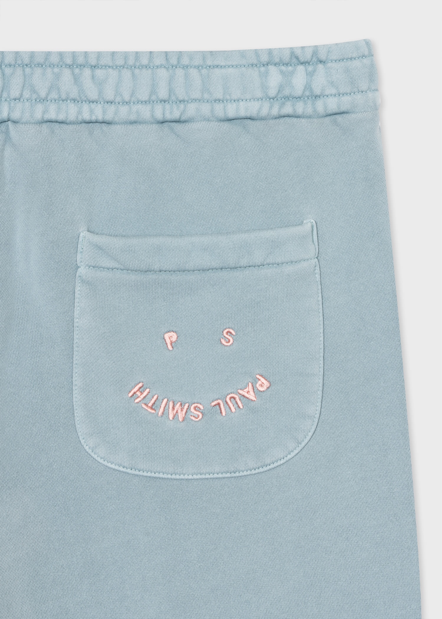 Pale Blue Acid-Wash 'Happy' Sweatpants - 2
