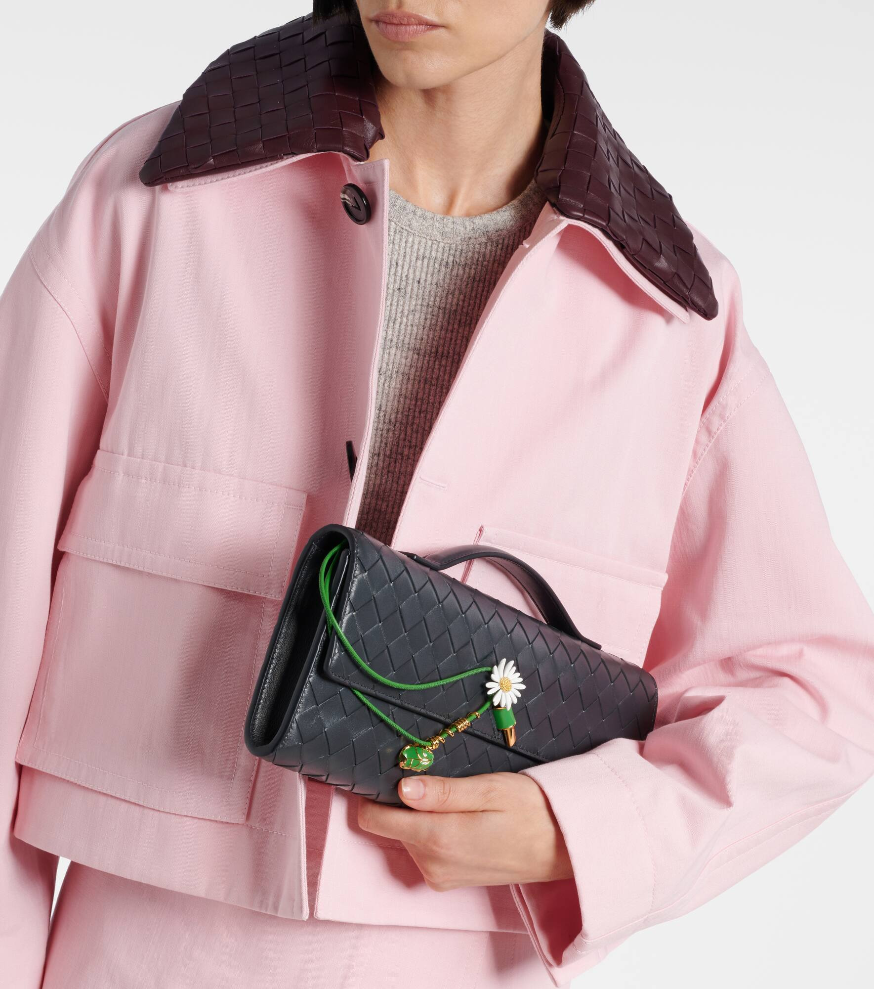 Andiamo Intrecciato leather clutch - 2