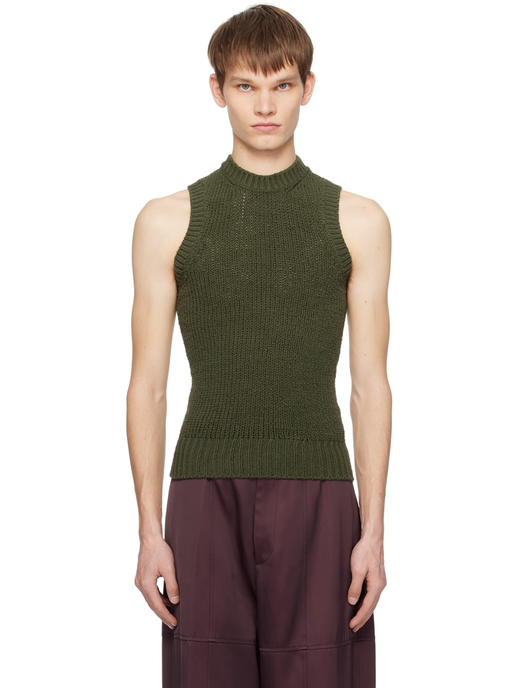 Green Crewneck Tank Top - 1