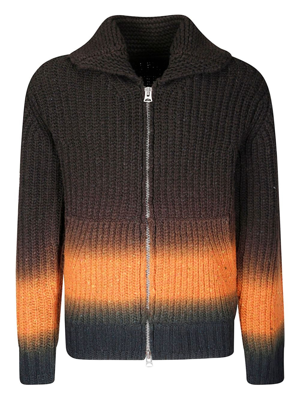 high-neck knit cardigan - 1