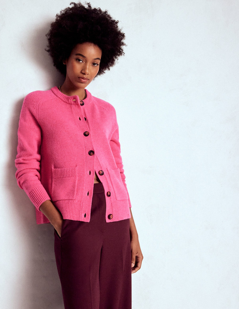Marion Merino Cardigan-Rose Pink 6