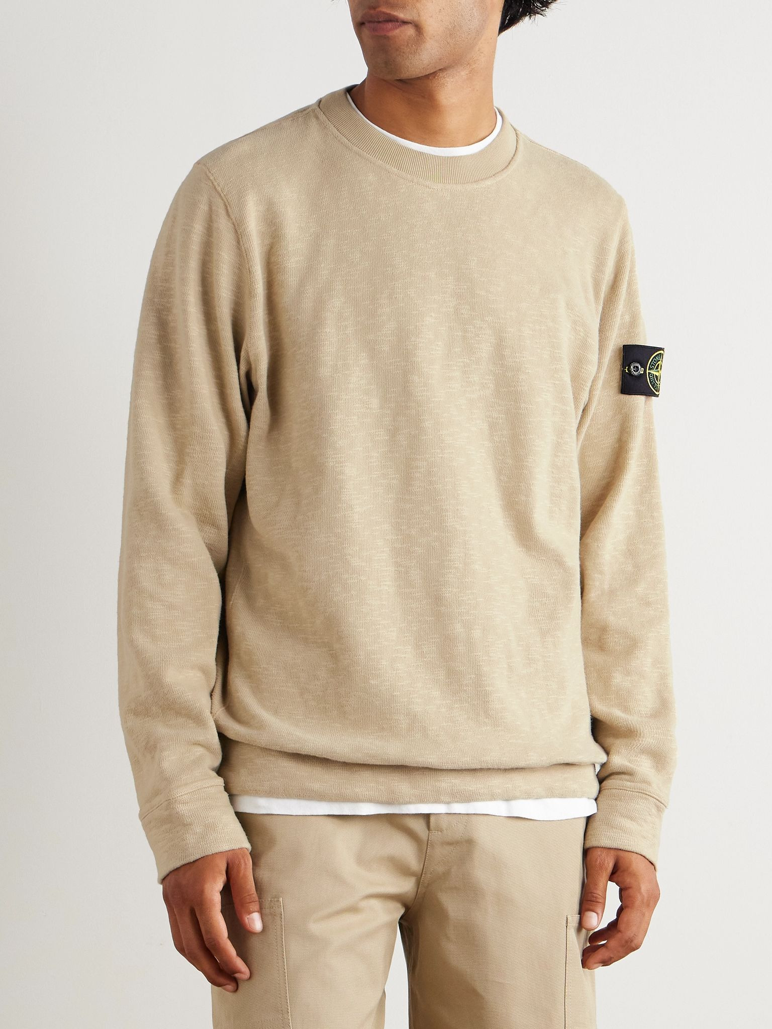 Cotton-Jersey Sweatshirt Beige - 3
