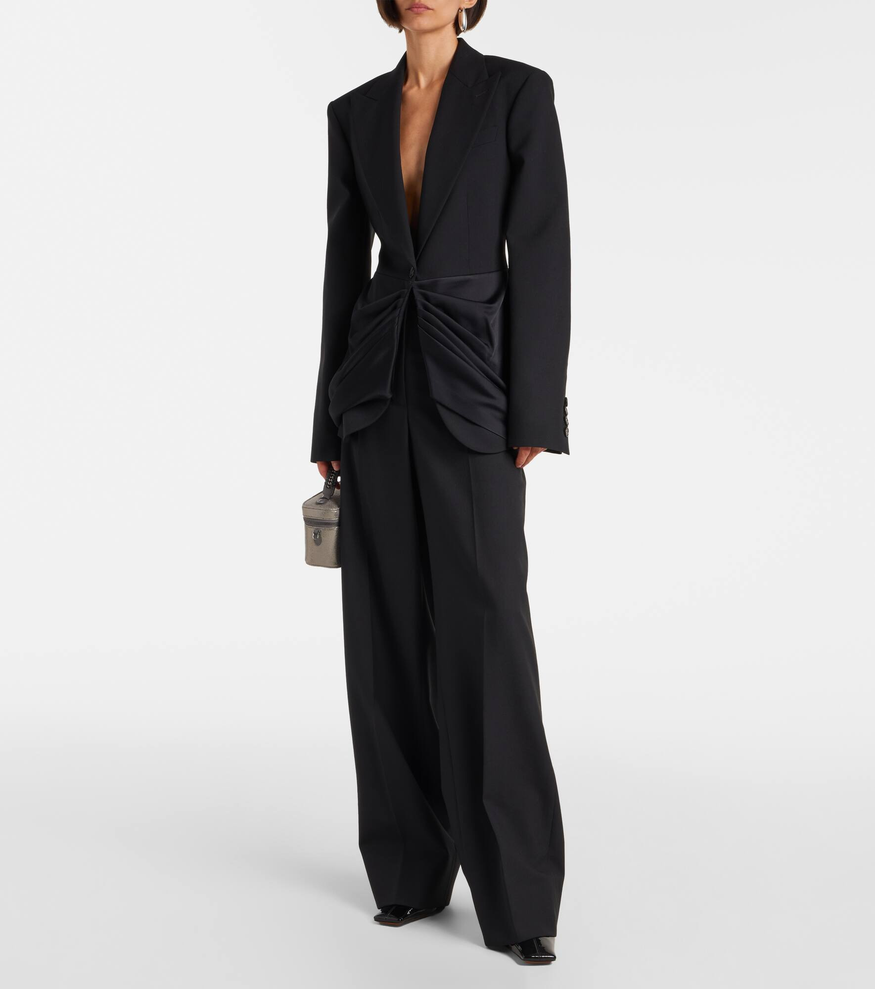 High-rise wool wide-leg pants - 2