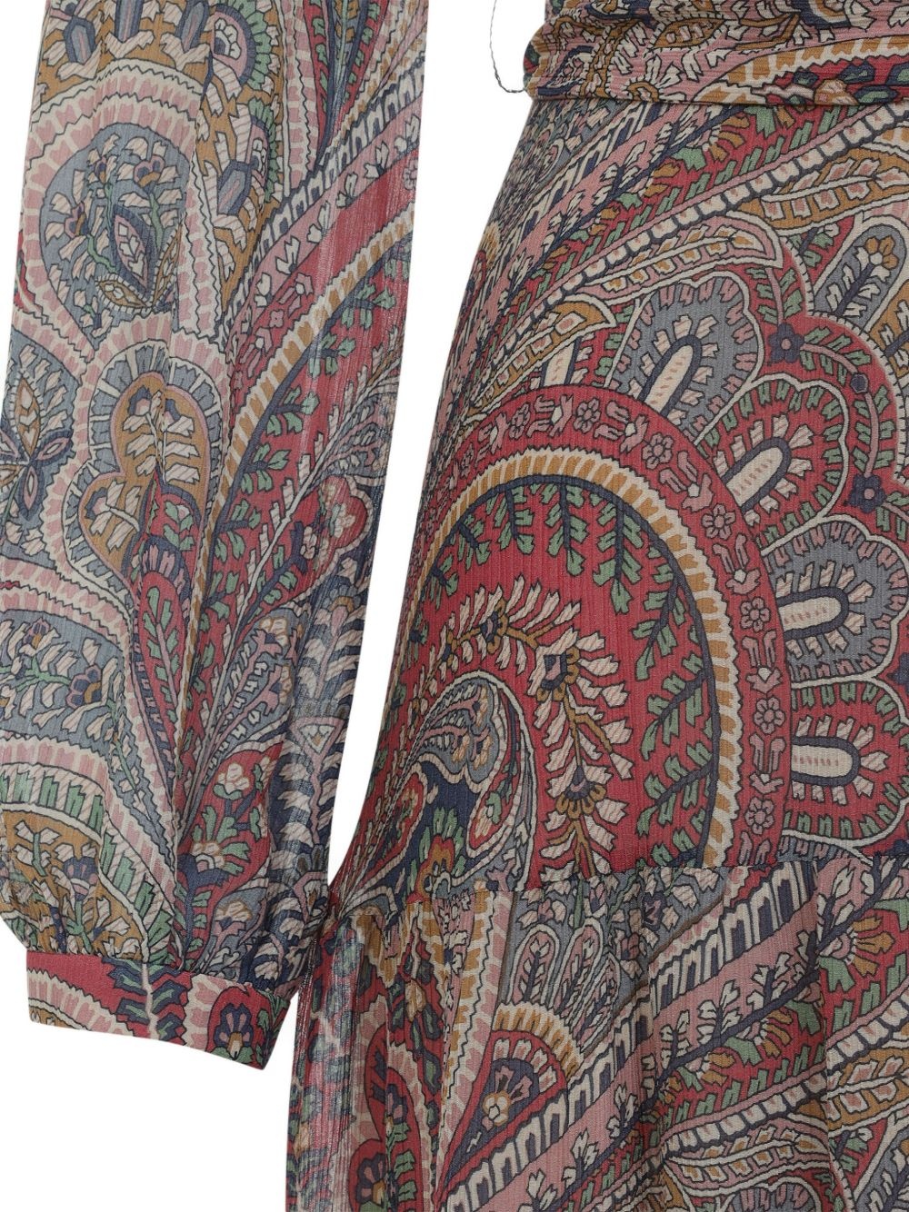 paisley ruffled maxi dress - 3