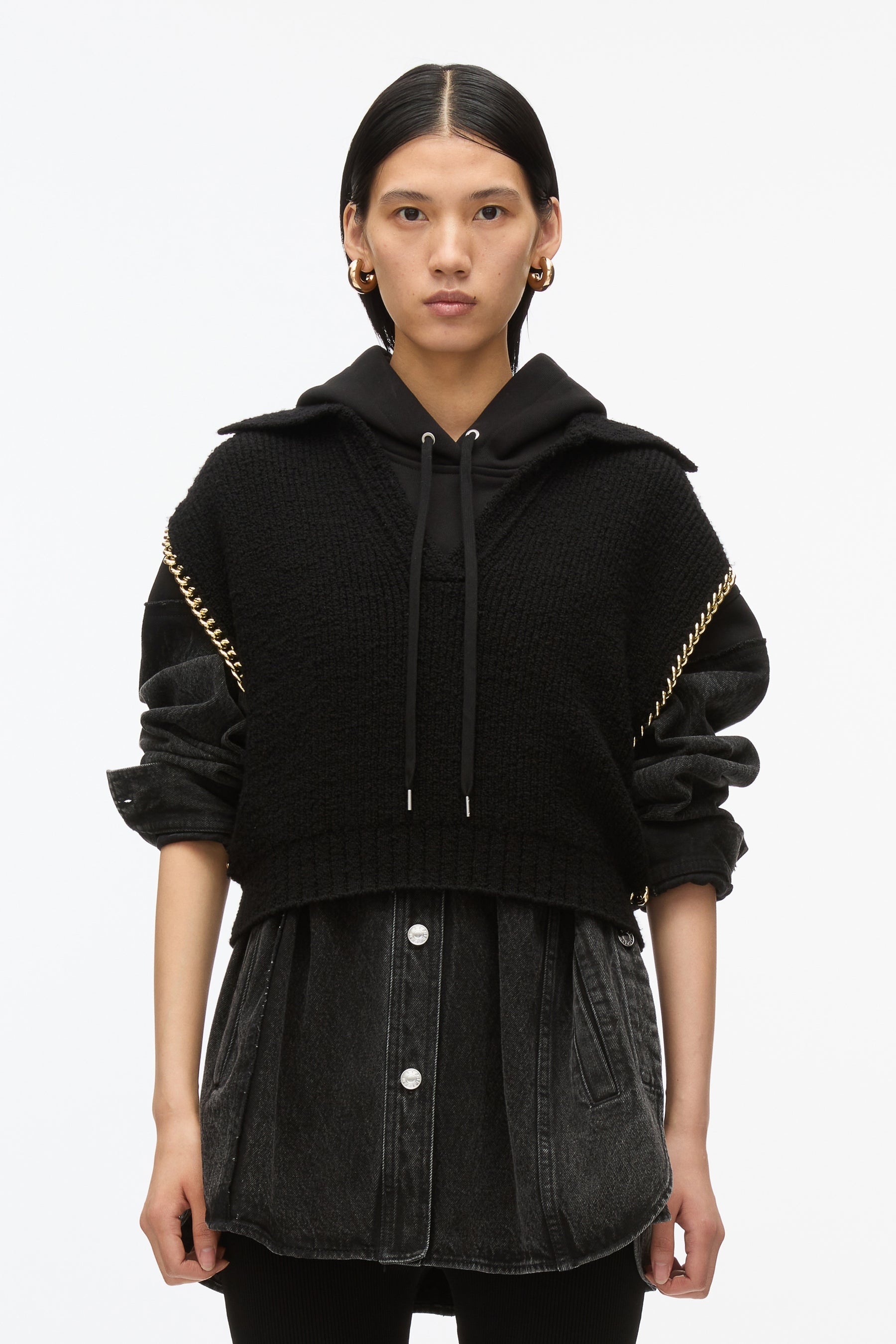 Chainlink Bouclé Cropped Polo - 3