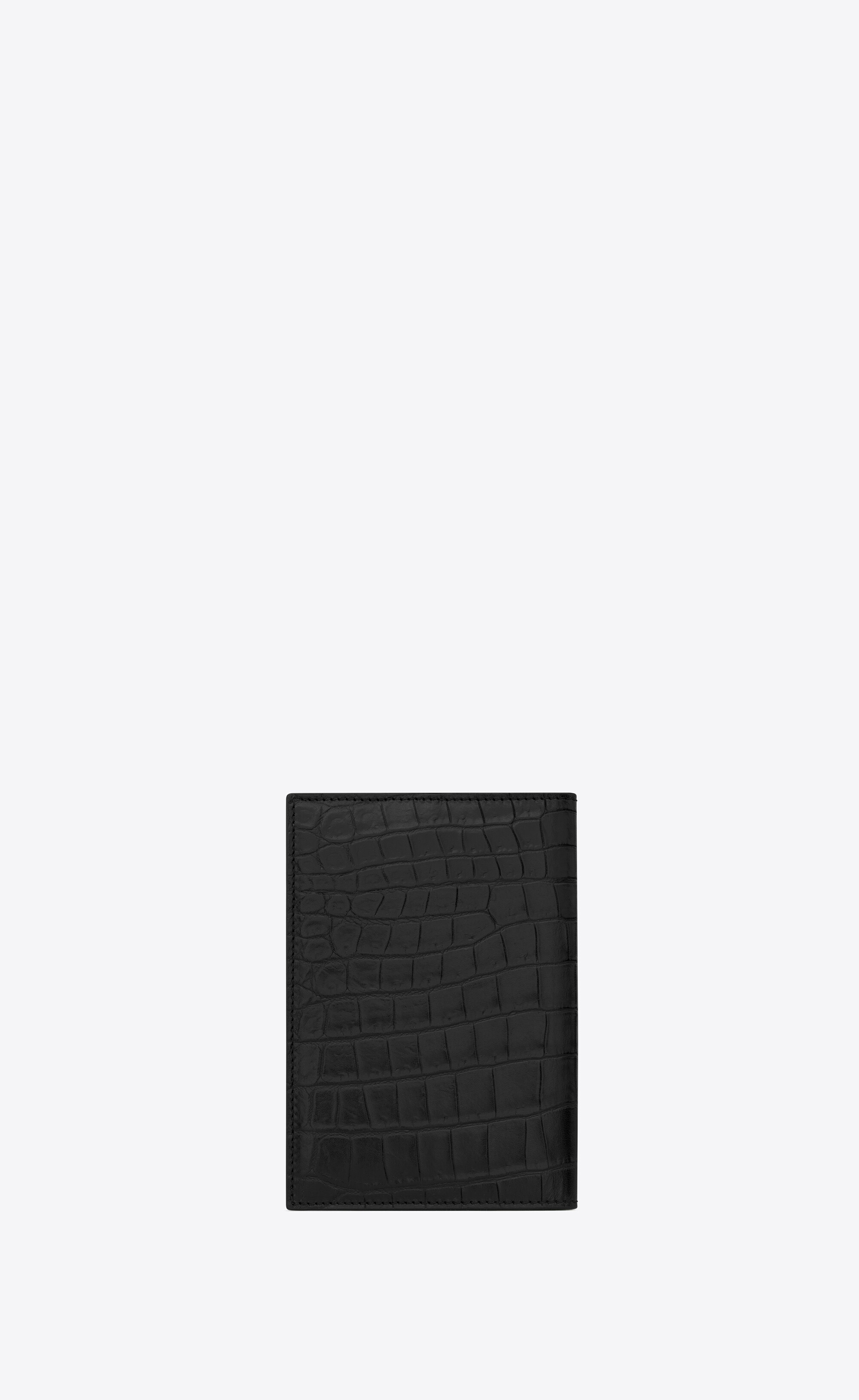 tiny cassandre passport case in crocodile-embossed leather - 2