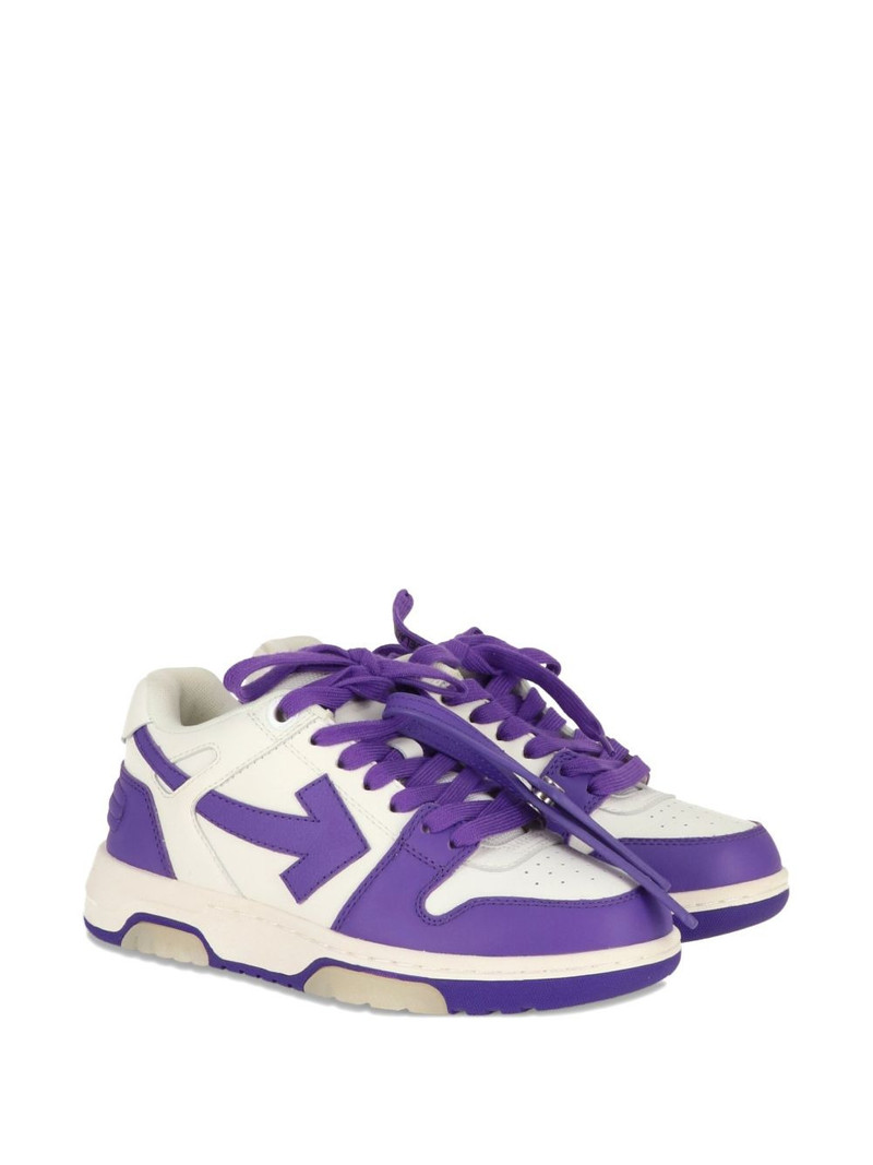 Off-White arrow-motif leather sneakers outlook