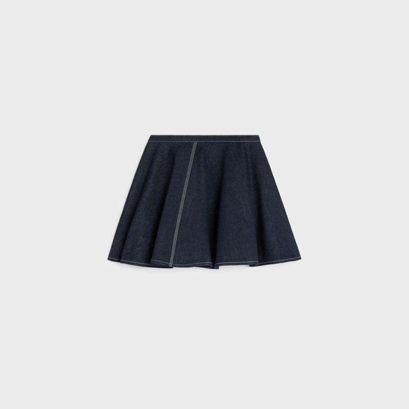 CELINE peplum skirt IN LIGHTWEIGHT cotton DENIM outlook