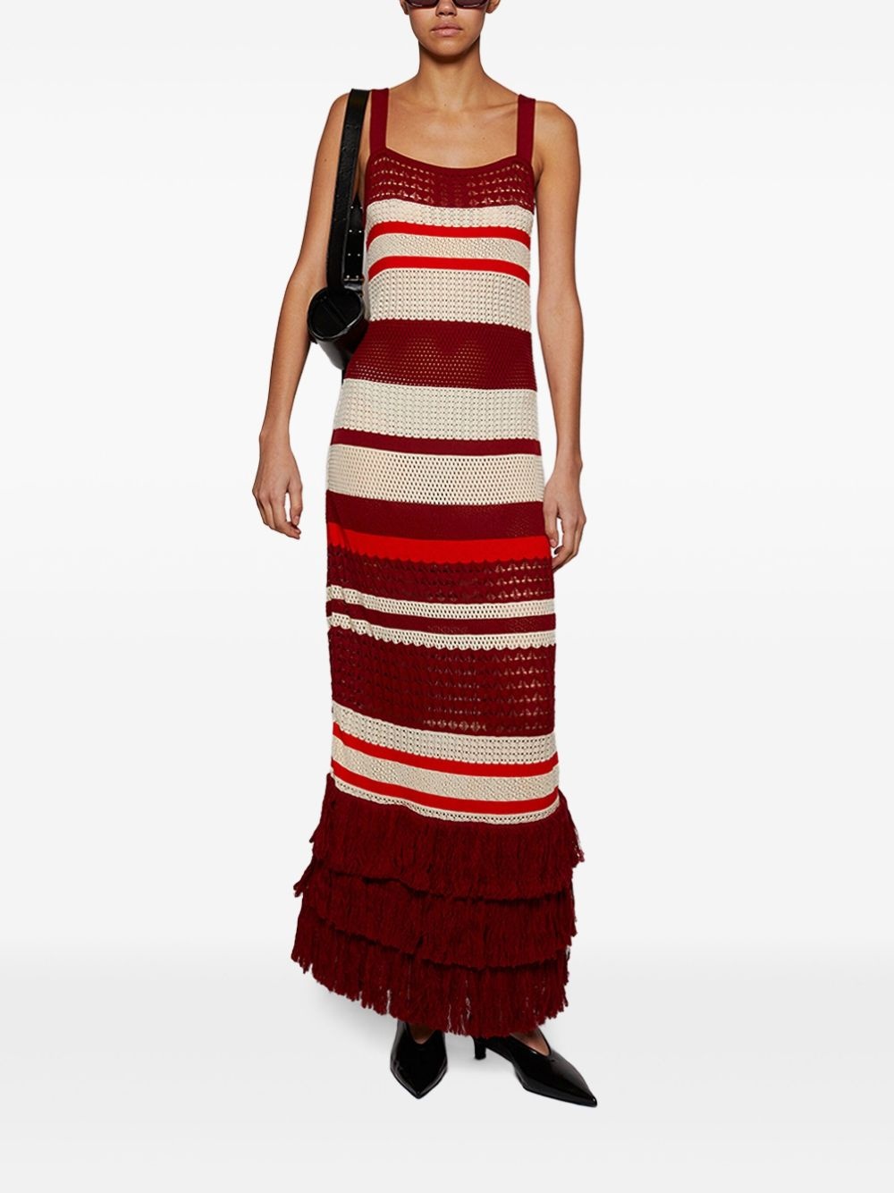 striped midi dress - 2