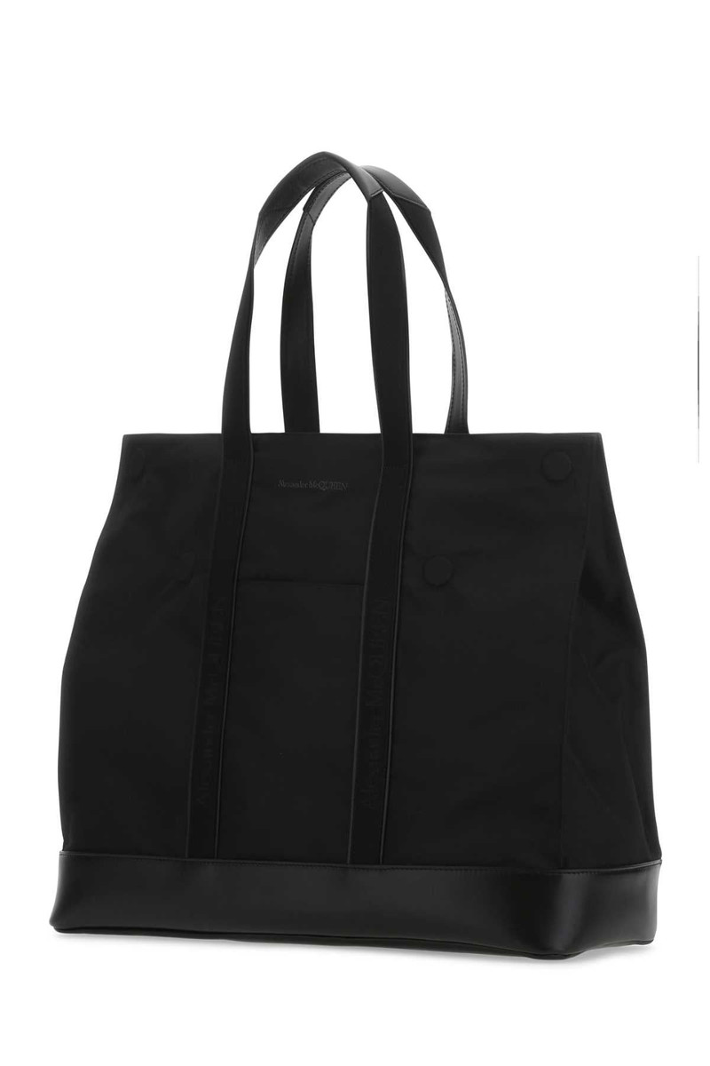 Alexander McQueen Alexander Mcqueen Men Black Fabric Shopping Bag outlook