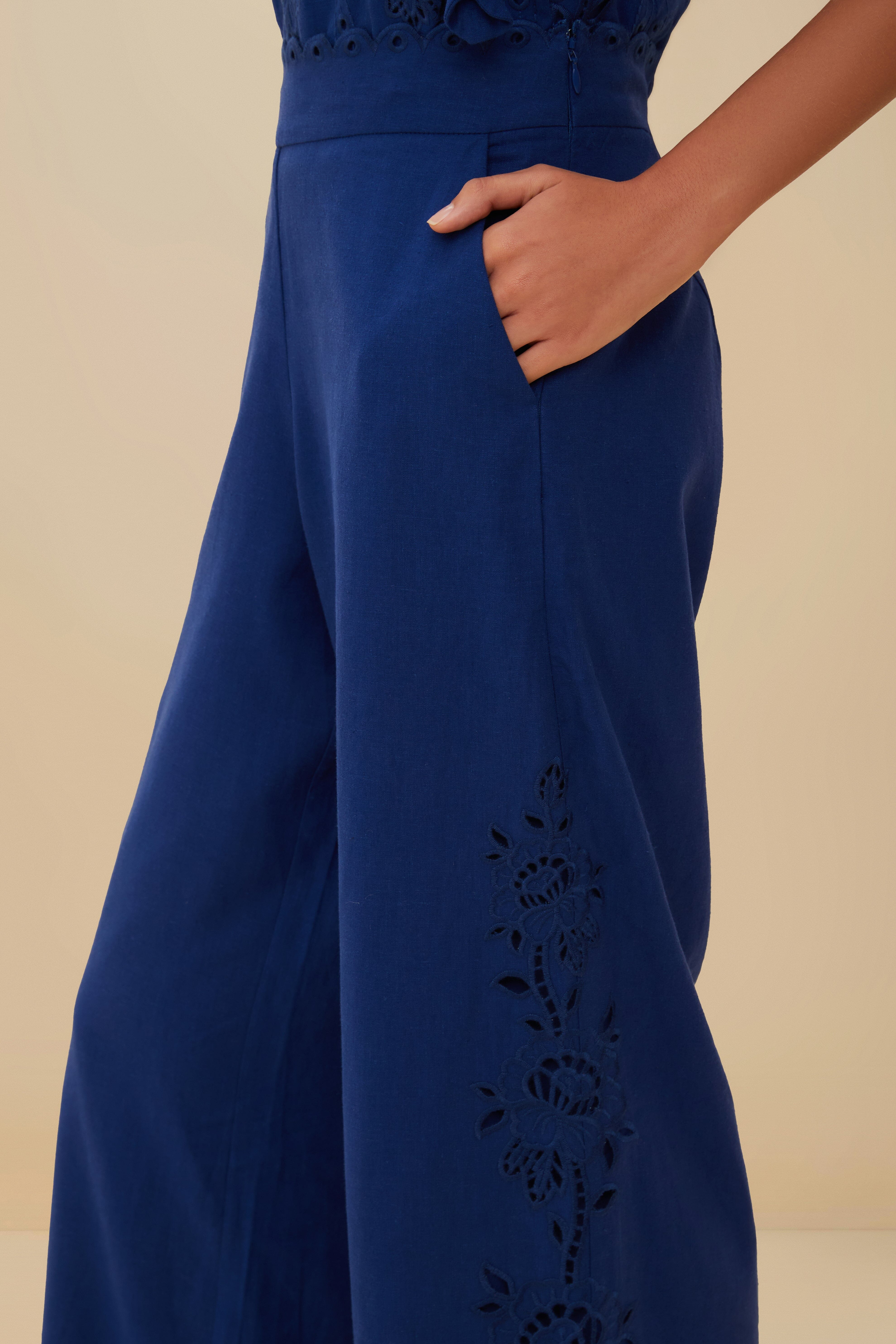 Blue Richelieu Lenzing™ Ecovero™ Euroflax™ Pants - 3
