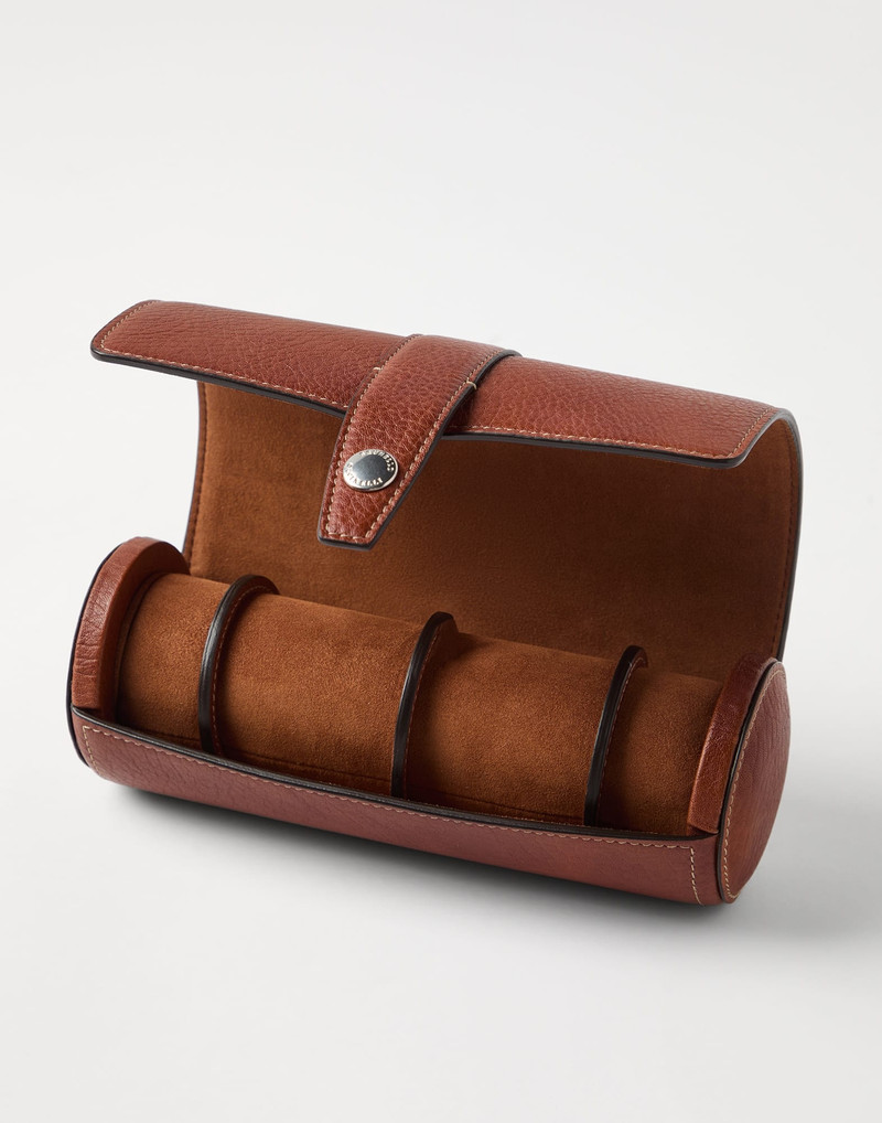 Brunello Cucinelli Grained calfskin watch box outlook