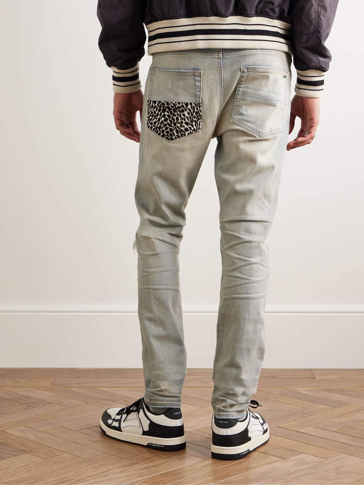 MX1 Skinny-Fit Panelled Distressed Jeans - 4