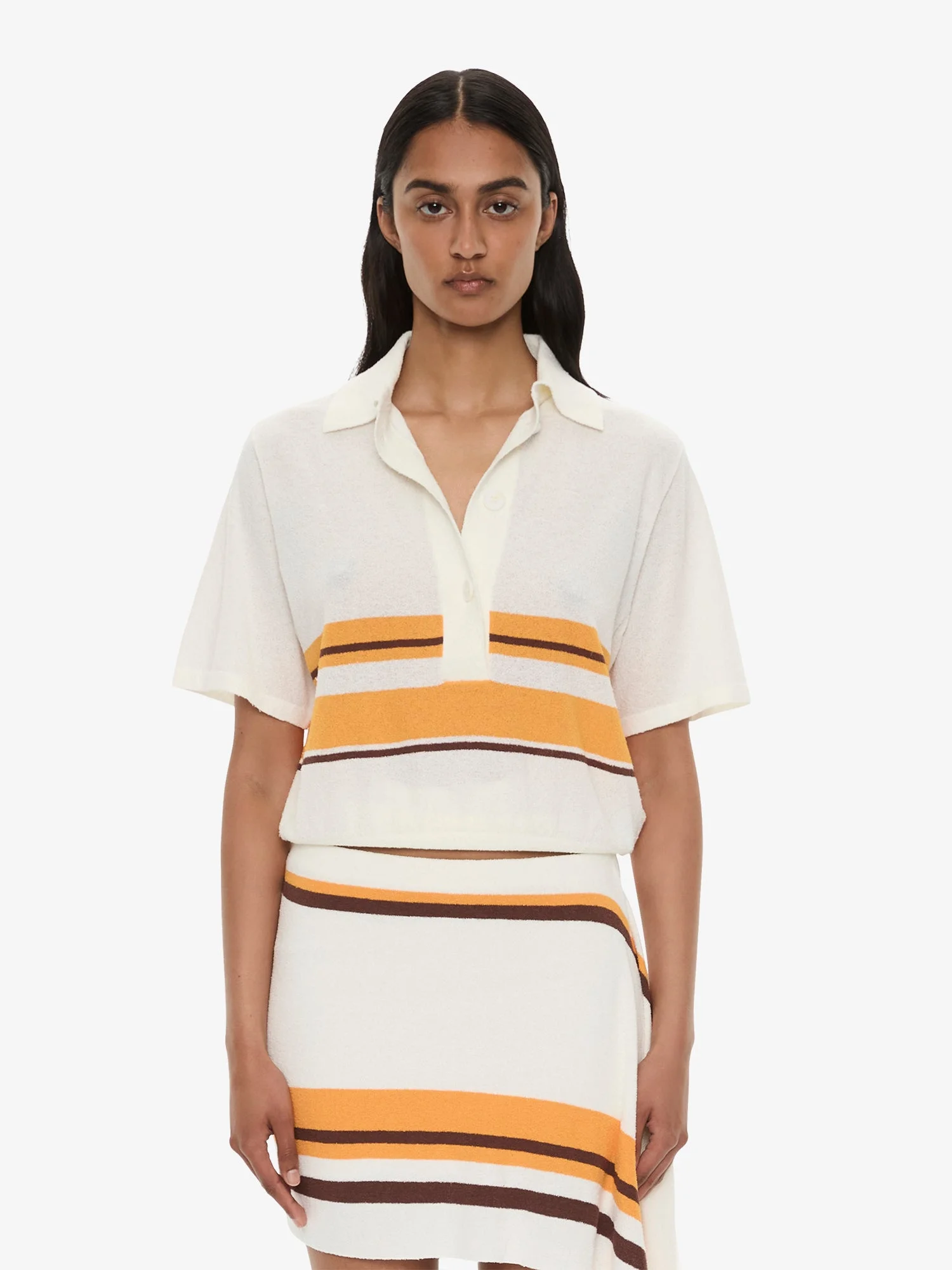 Stripe Knit Clean Polo - 1