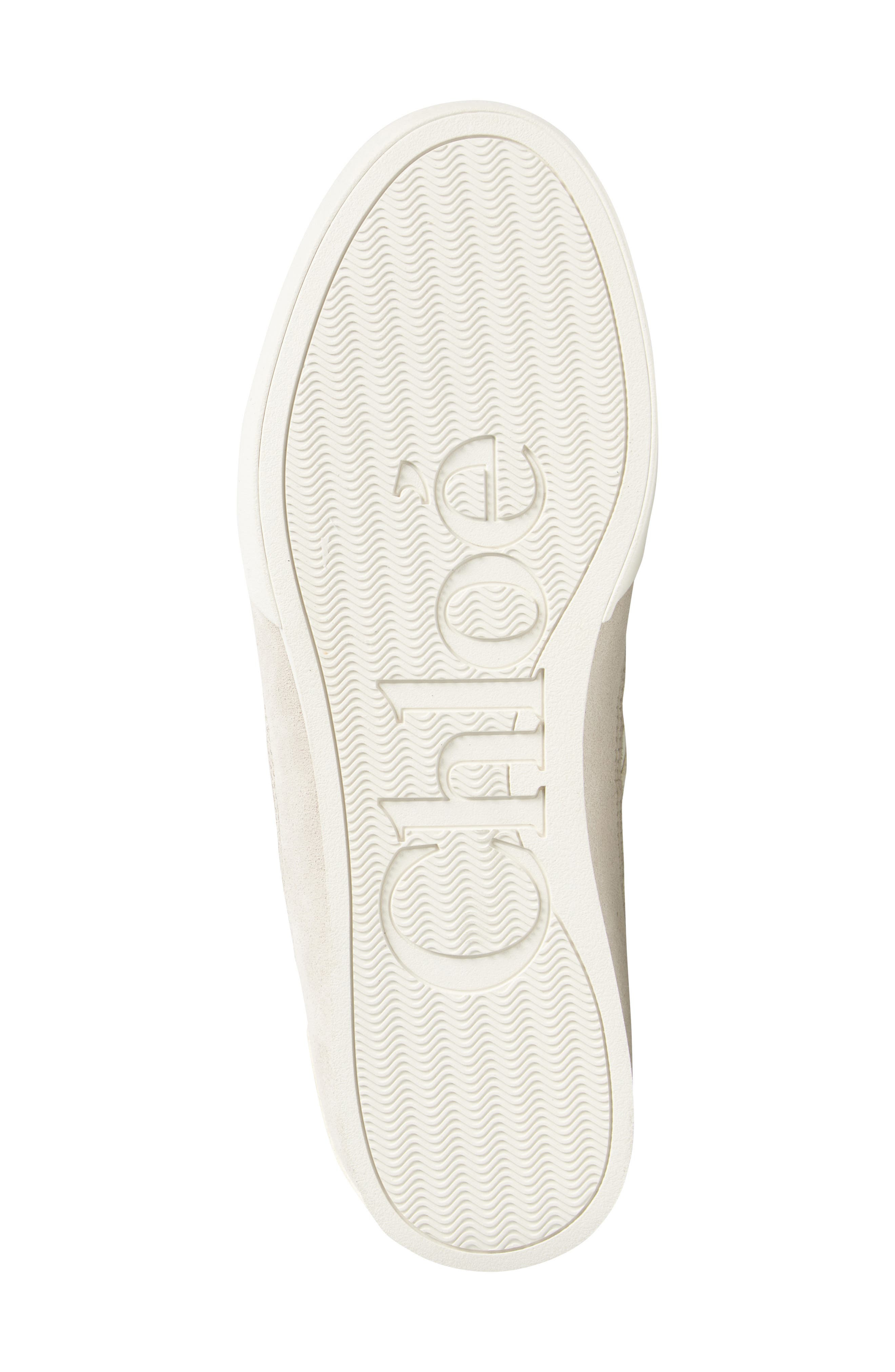 Chloé Kick Leather & Mesh Sneaker in Cloudy Cream at Nordstrom - 6