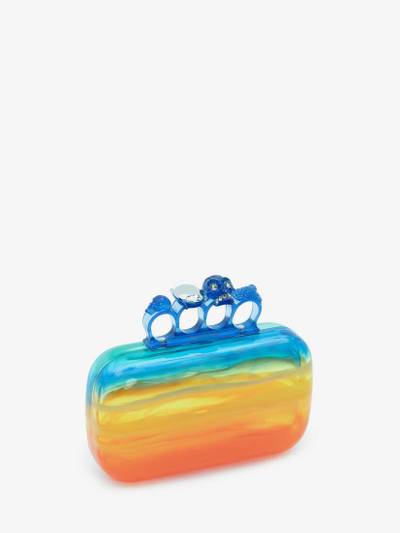 Alexander McQueen Skull Four-ring Clutch in Multicolor outlook