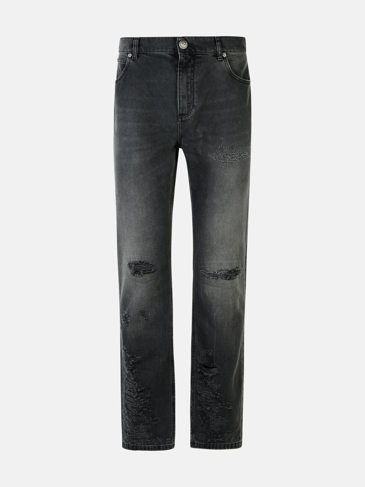 BLACK COTTON JEANS - 1