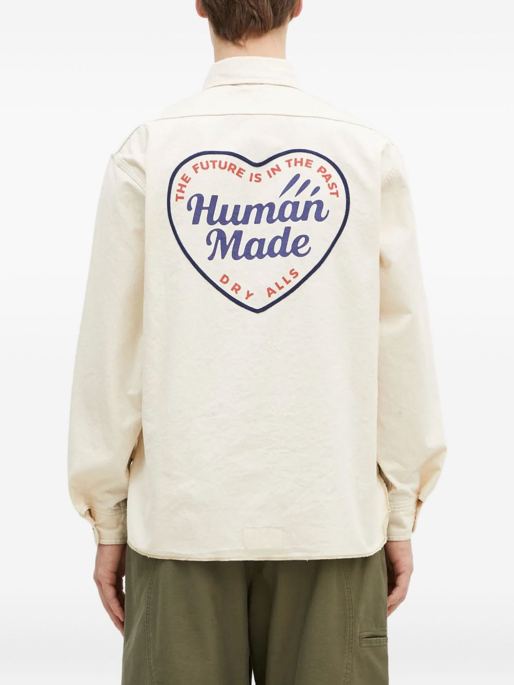 heart-logo half-zip shirt - 4