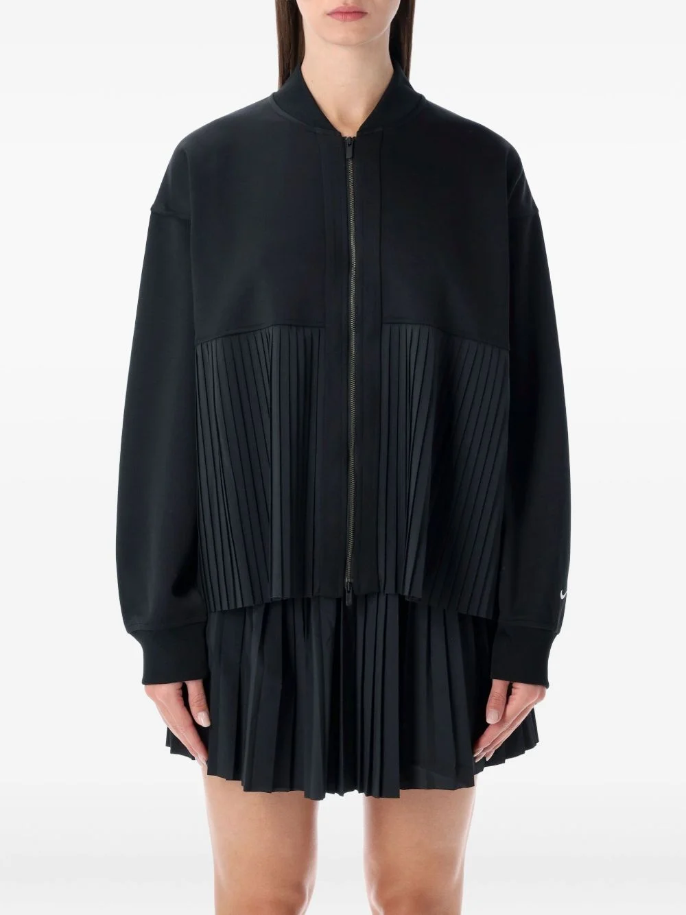 pleated zip-up - 1