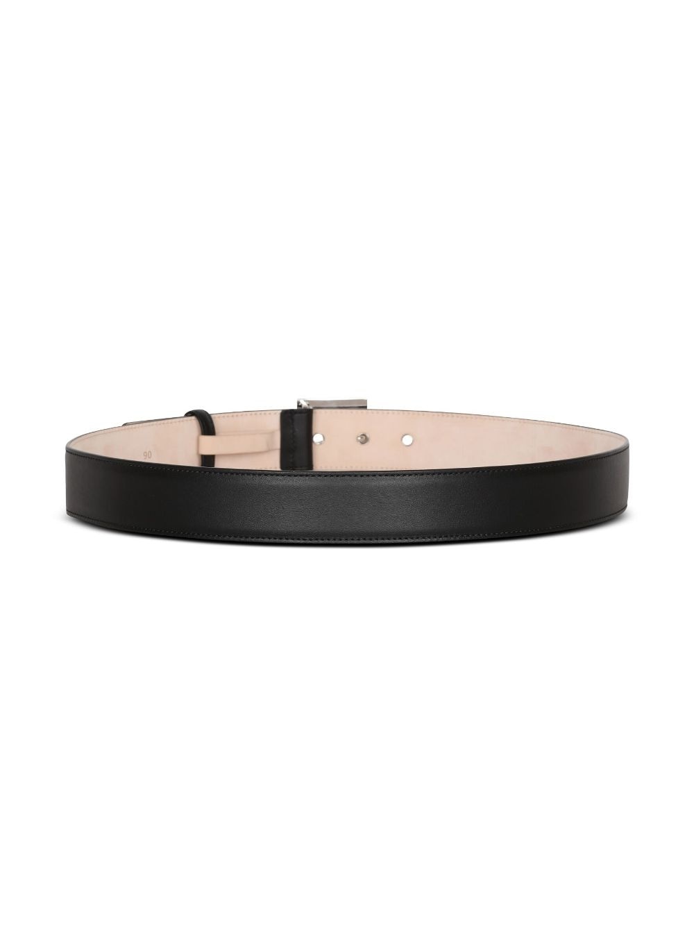 logo-buckle leather belt - 3