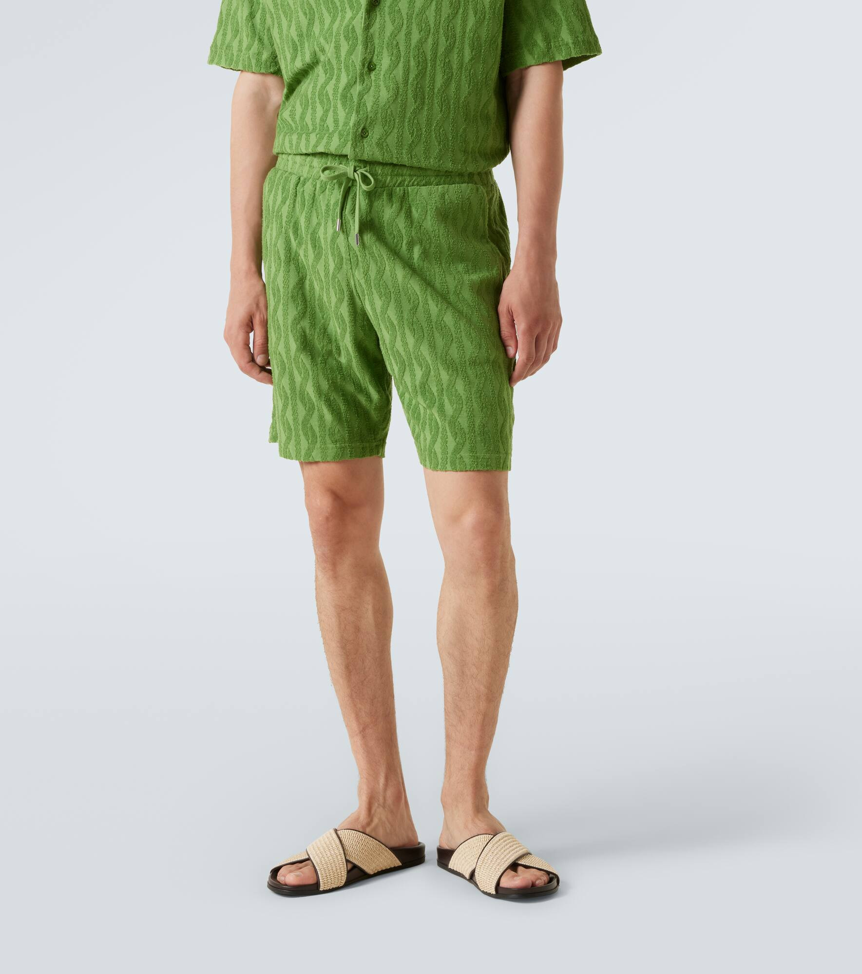 Augusto cotton-blend terry shorts - 3