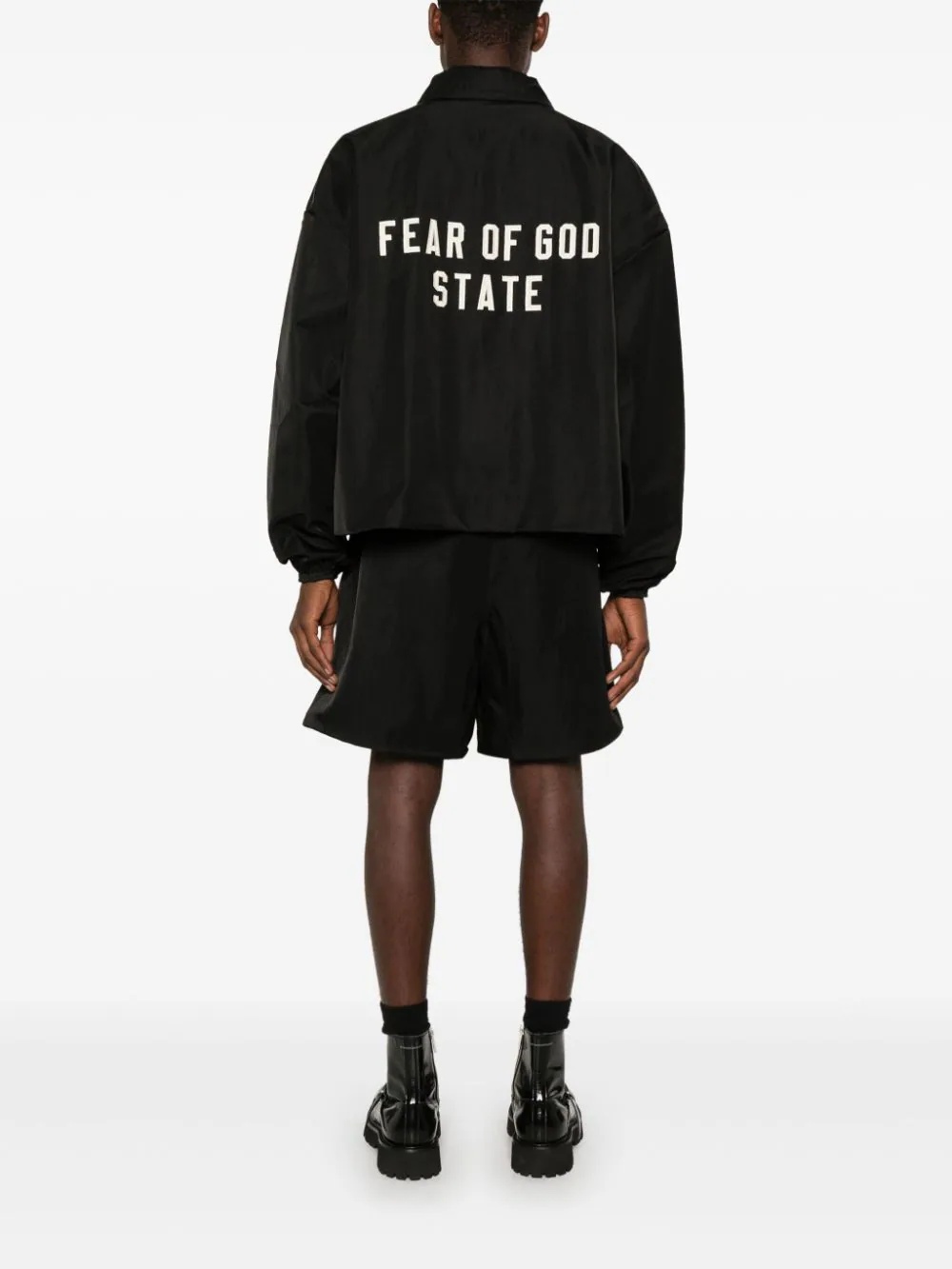 FEAR OF GOD ESSENTIALS - Men Textured Nylon Trucker Jacket - 3