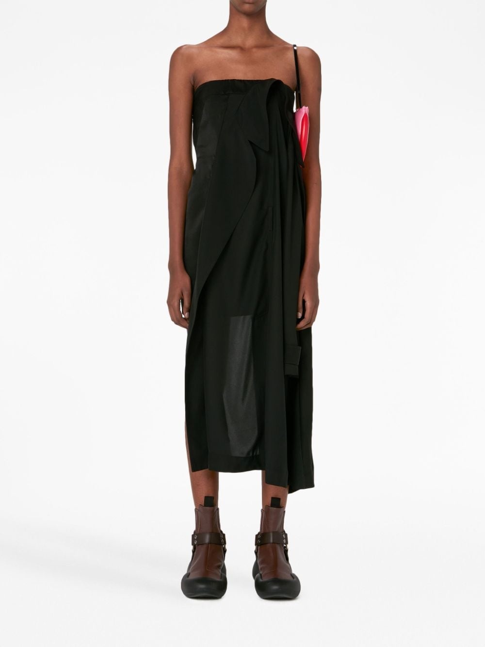 deconstructed strapless minidress - 2