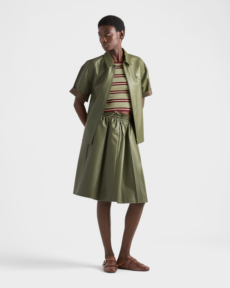 Prada Pleated nappa leather skirt outlook
