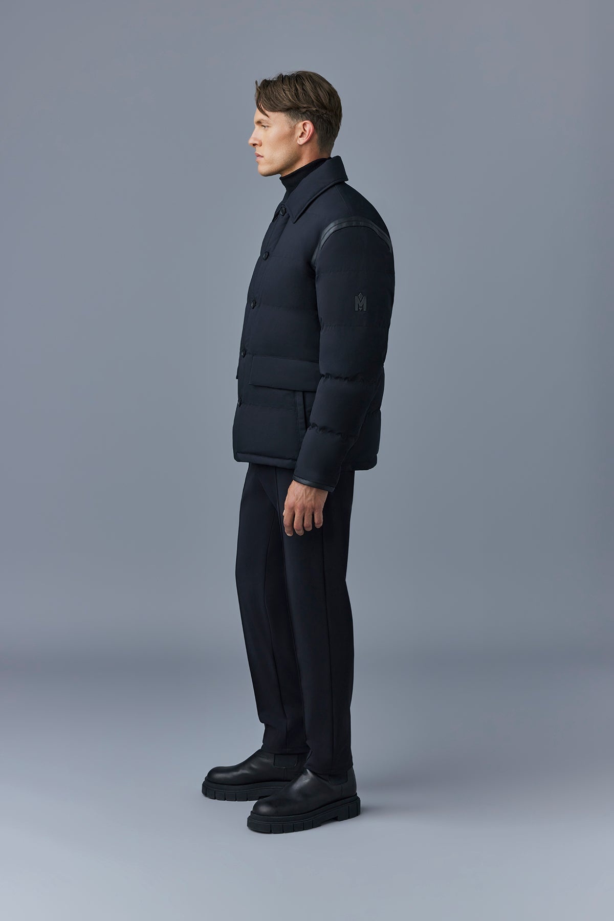 KAREEM Down leather workwear jacket - 3