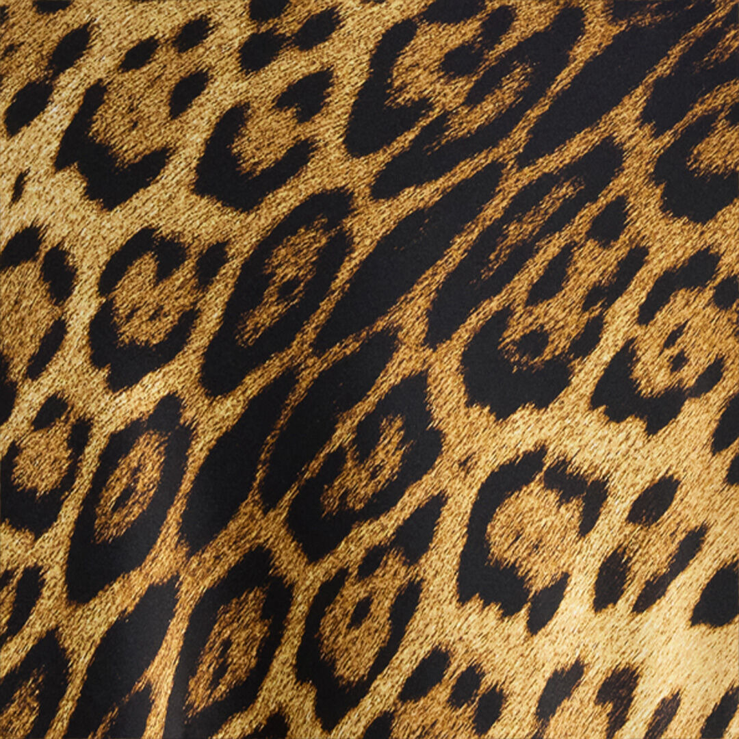 Silk Skirt with Jaguar Skin Print - 5