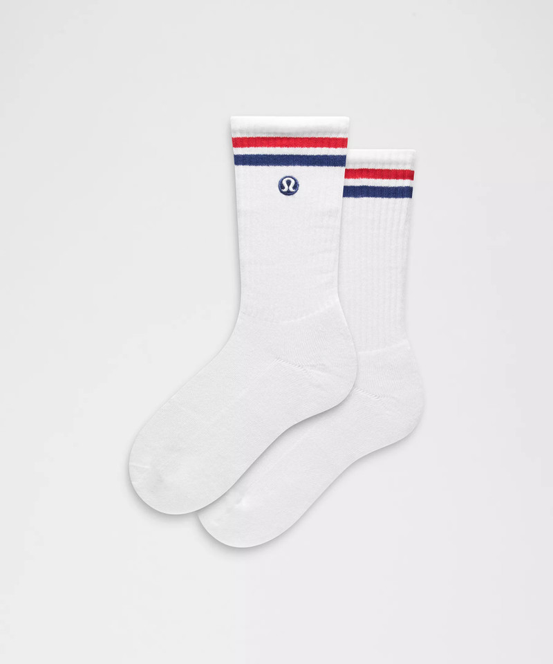 Unisex Daily Essential Crew Socks *Stripe 1