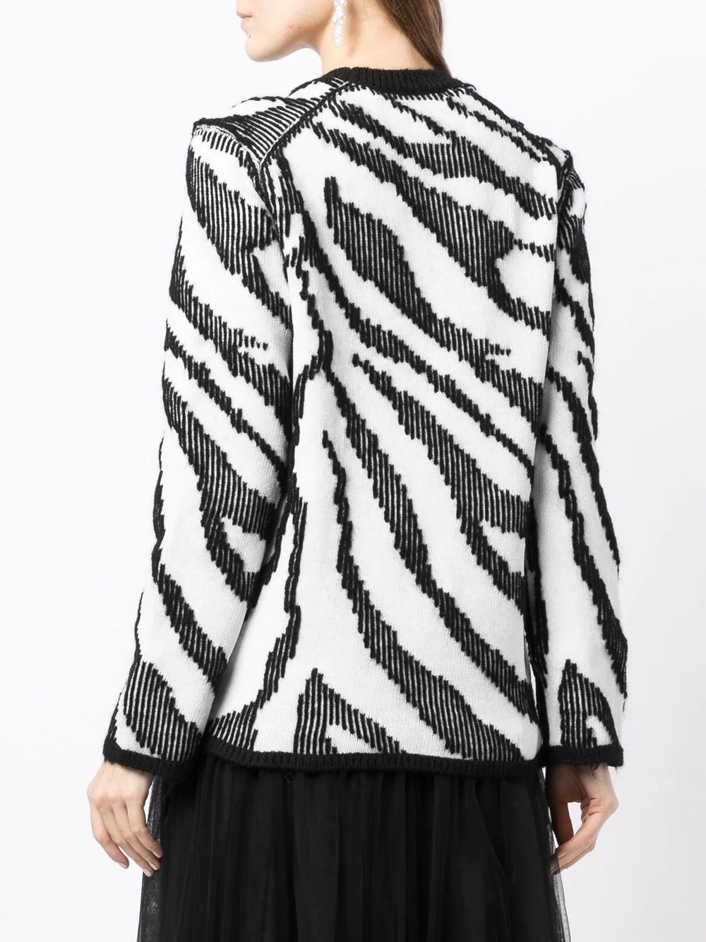 intarsia-knit zebra pattern jumper - 4