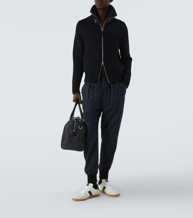 TOM FORD Cotton and silk twill sweatpants outlook