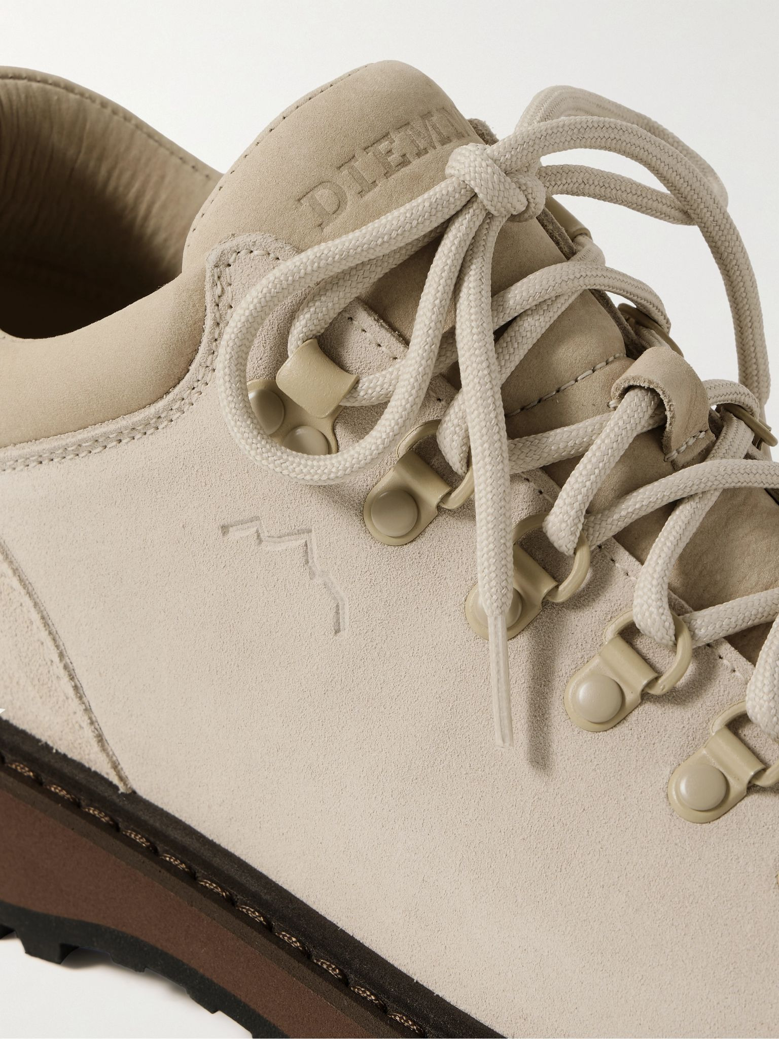 Cornaro Rubber-Trimmed Suede Sneakers Beige - 5