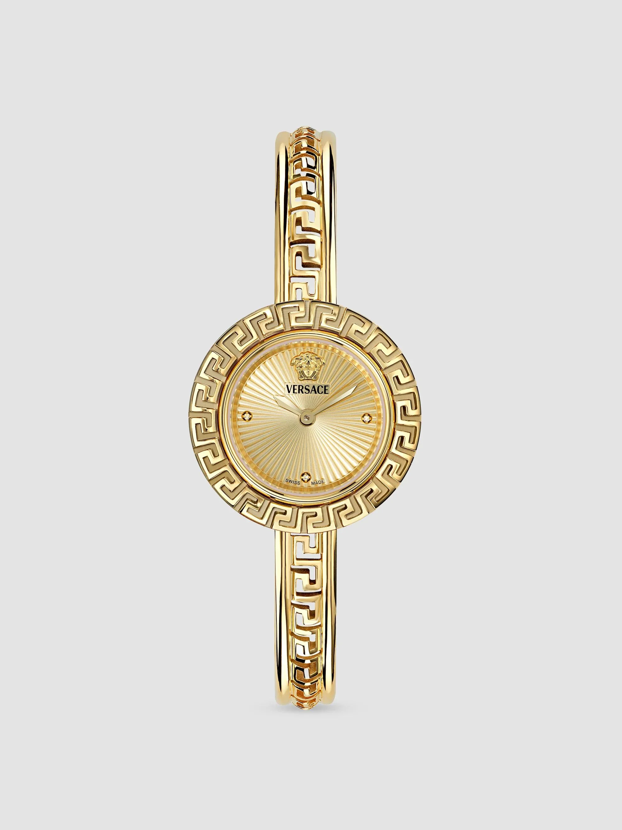 Women's Greca Goldtone Stainless Steel, 0.01 TCW Diamond & Leather 3-Piece Watch Set/28MM - Yellow G - 1