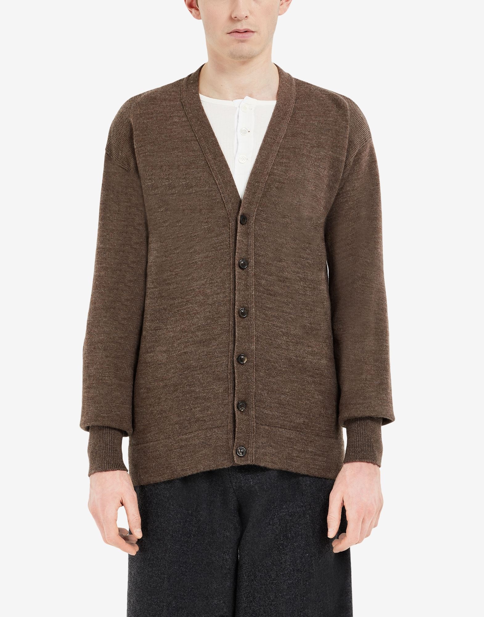 Maison Margiela Elbow patch cardigan | REVERSIBLE