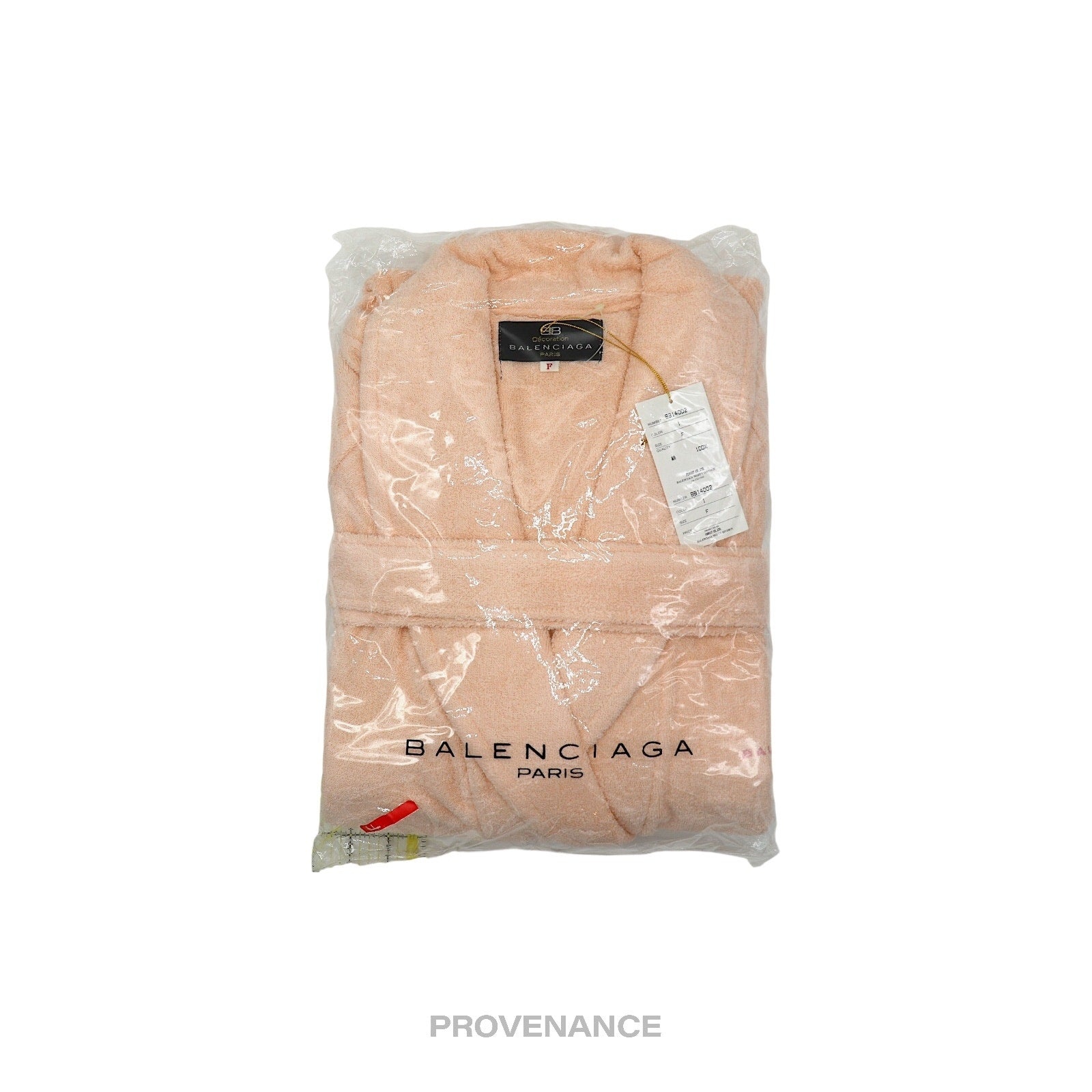 Balenciaga Embroidered Logo Robe - Peach Terry - 1