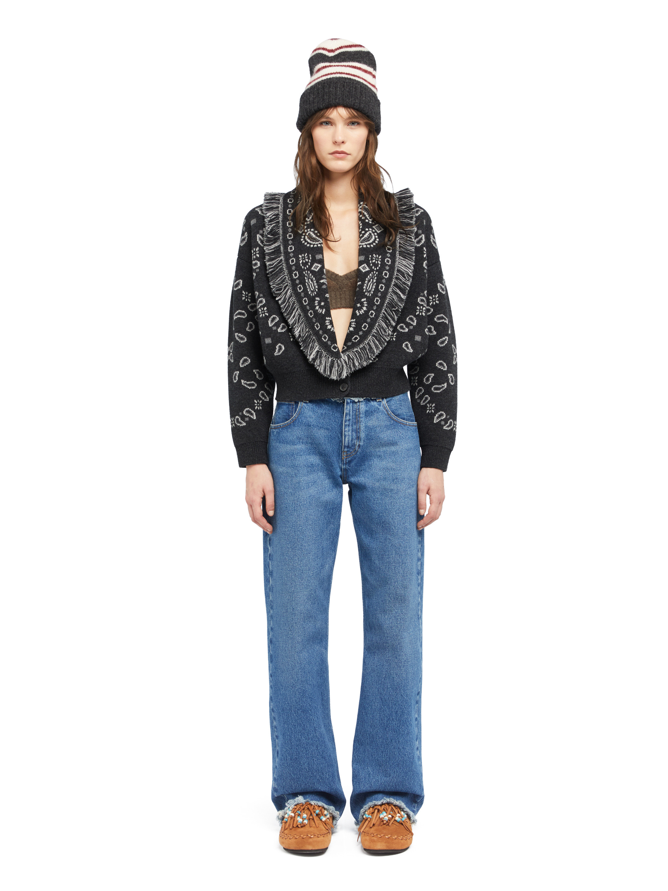 Bandana Jacquard Cardi-Bomber - 4