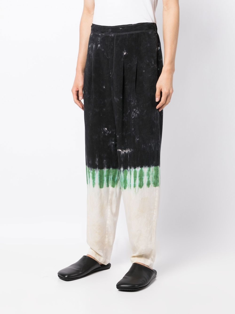 tie-dye print straight-leg trousers - 3