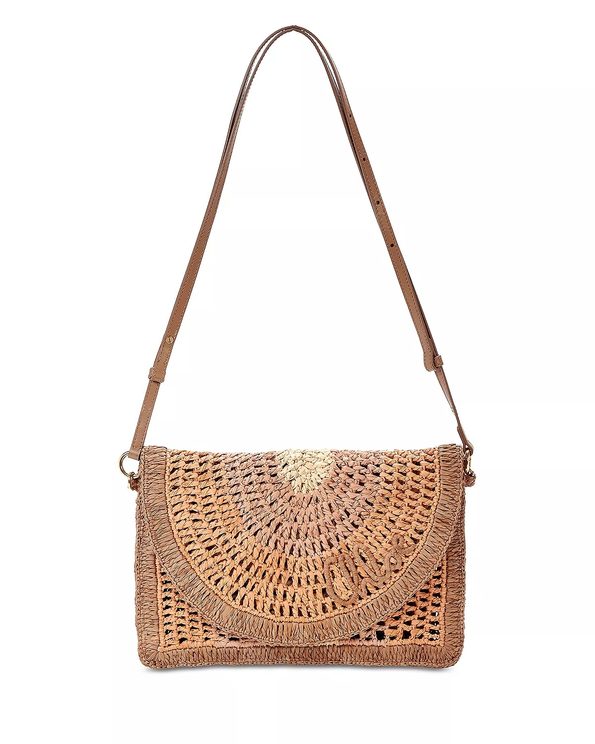 Summer Banana Raffia Flat Pouch - 1