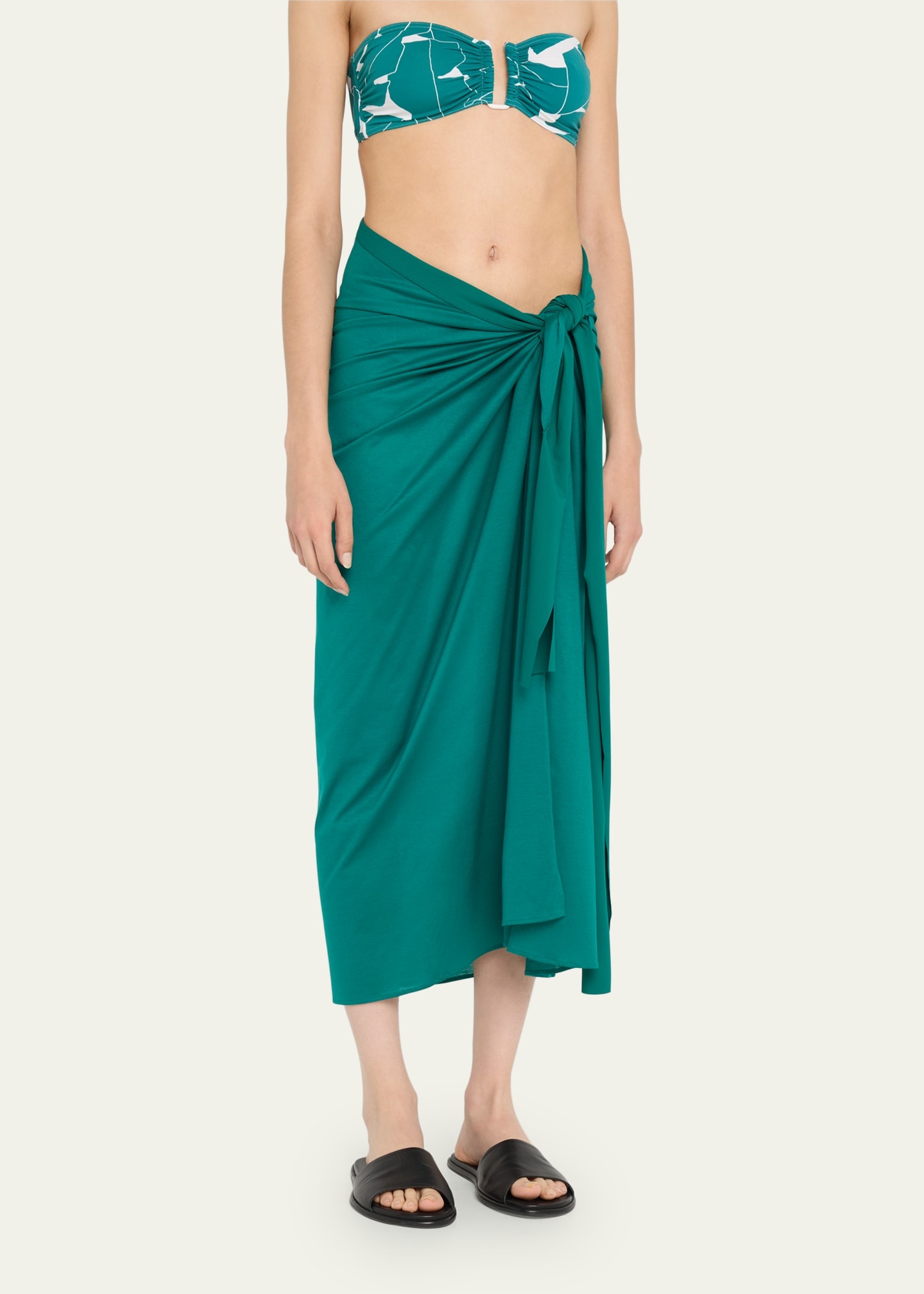 Peplum Long Sarong with Belt - 4