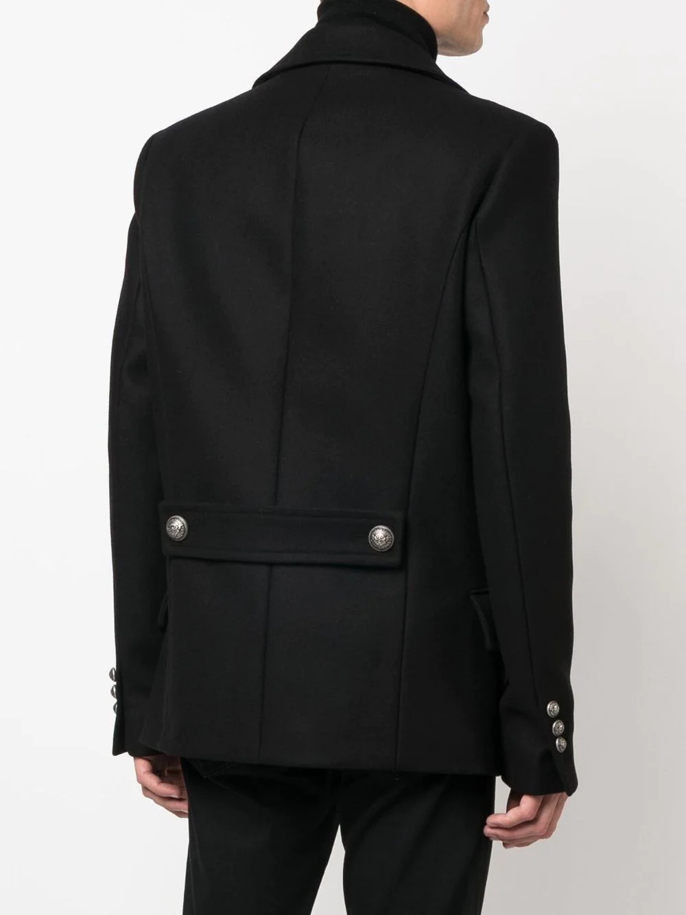 double-breasted virgin-wool coat - 4