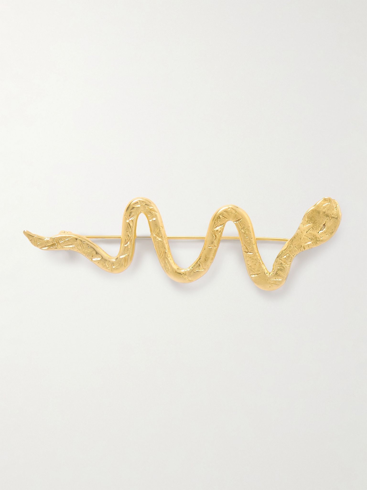 Ophis gold-plated brooch Gold - 1
