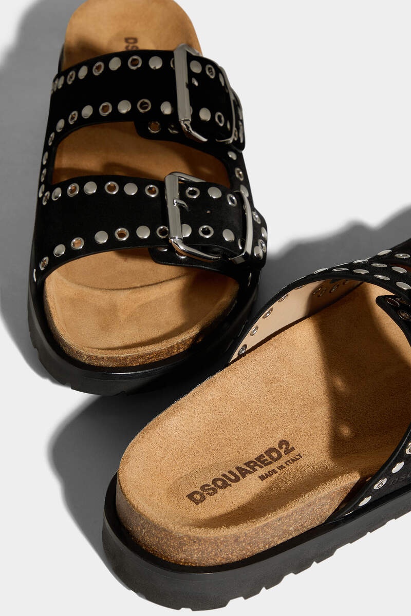 GOTHIC GRUNGE FLAT SANDALS - 5
