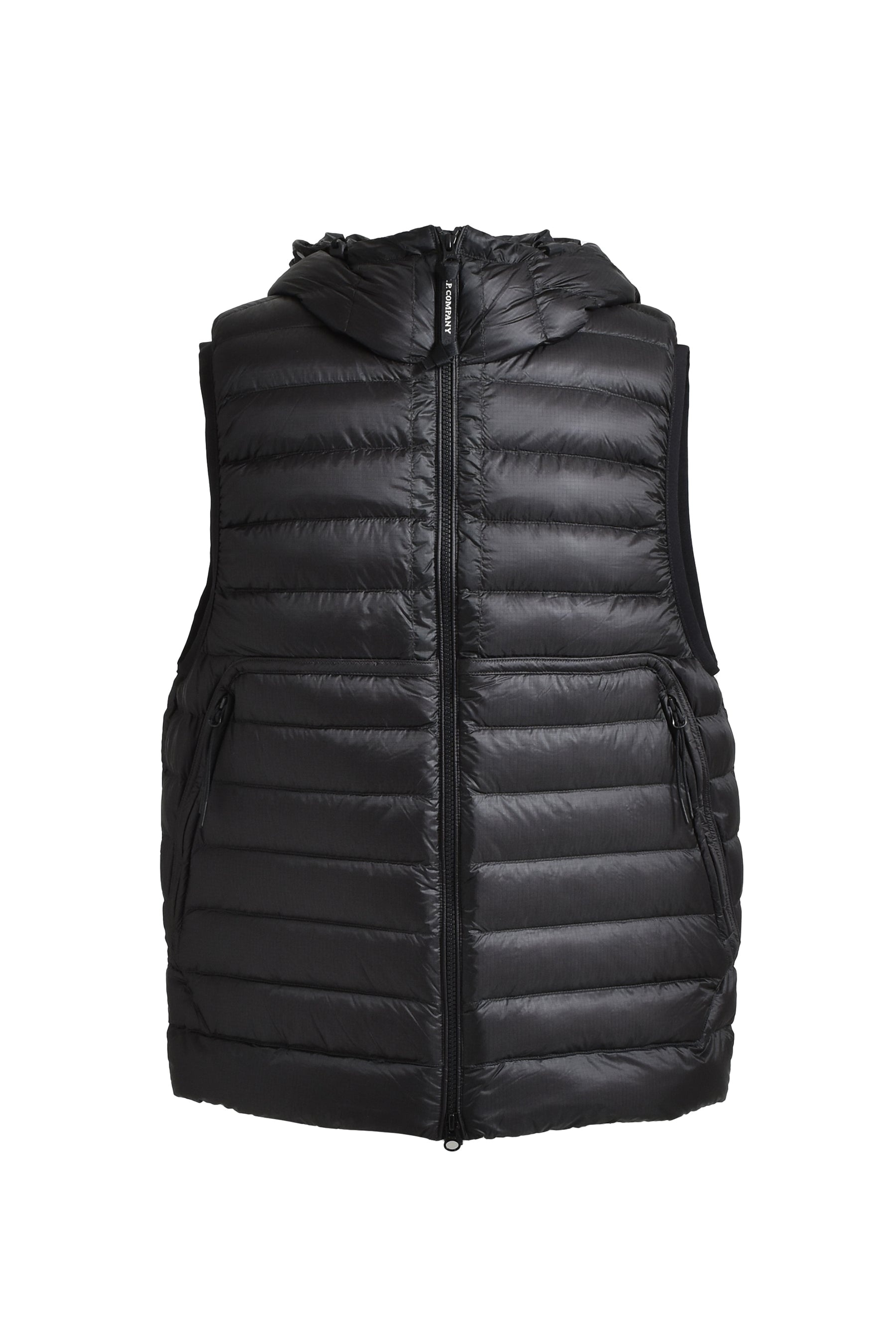 D.D. SHELL GOGGLE DOWN VEST / BLK 999 - 1