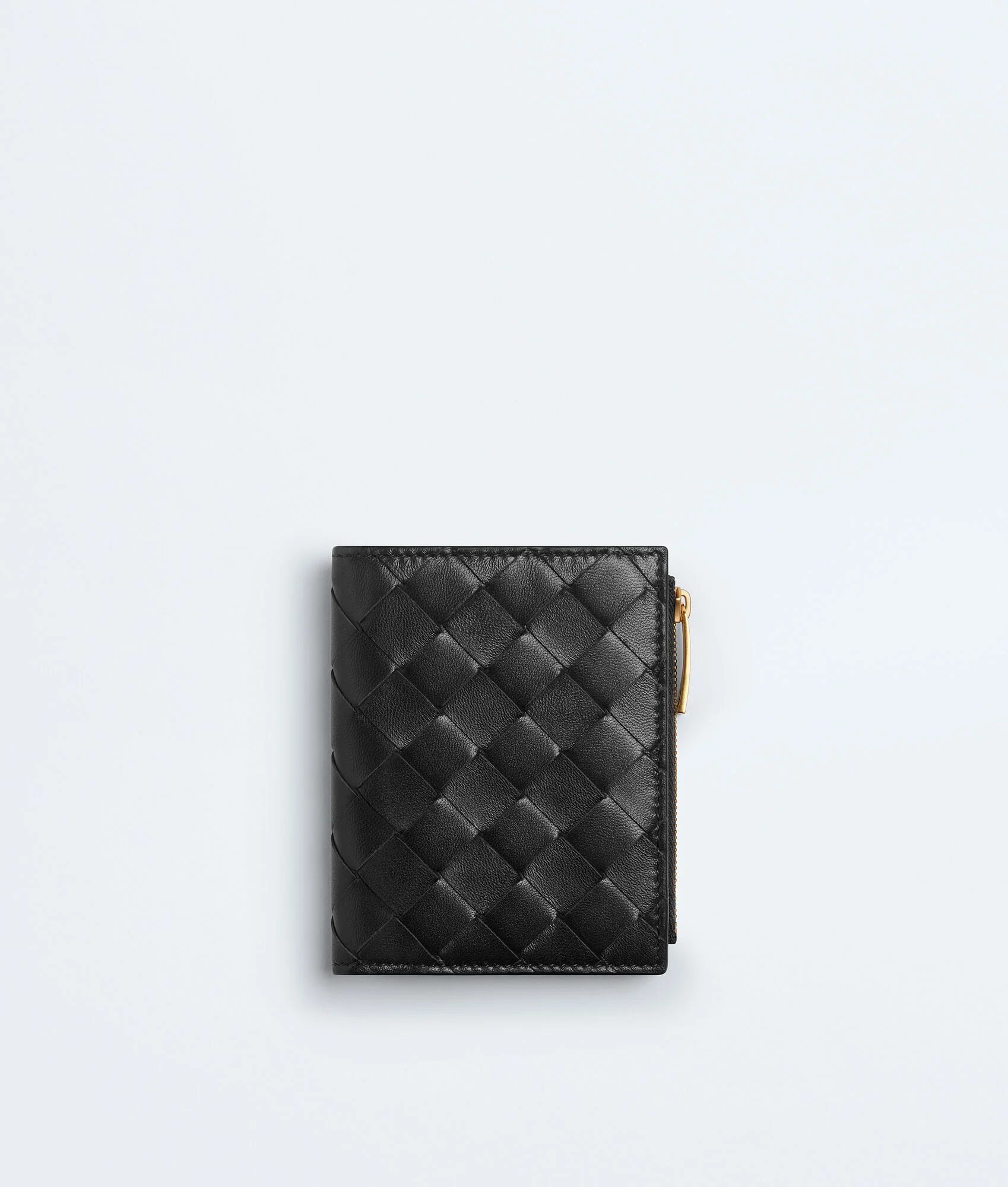 Small Intrecciato Bi-Fold Zip Wallet - 1